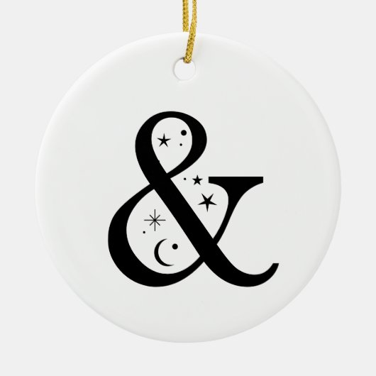 Monogram und HimmelsAmpersand Keramik Ornament (Vorne)