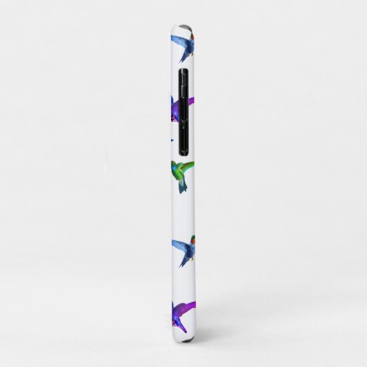 Monogram und Hummingbirds on White Case-Mate iPhone Hülle (Hinten/Links)