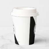 Monogram und Name Block Graphic Paper /cups HAMbyW Pappbecher (Rechts)