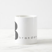 Monogram und Name Custom Typografy modern Kaffeetasse (Mittel)