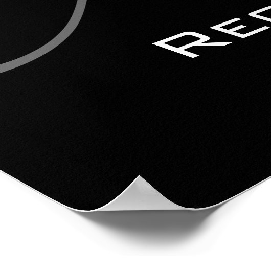 Monogram und Name Wedding Reception Sign Poster (Ecke)