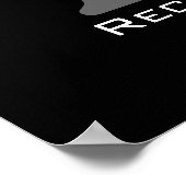 Monogram und Name Wedding Reception Sign Poster (Ecke)