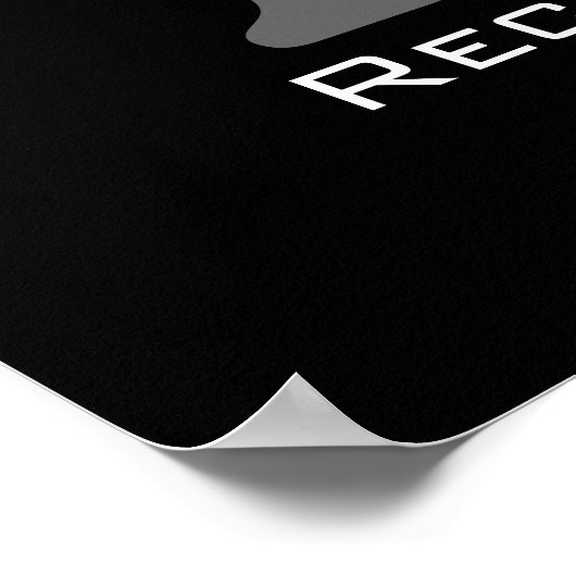 Monogram und Name Wedding Reception Sign Poster (Ecke)