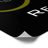 Monogram und Name Wedding Reception Sign Poster (Ecke)