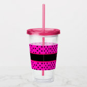 Monogram und Polka Dots Acryltrinkbecher (Rechts)