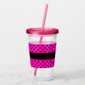 Monogram und Polka Dots Acryltrinkbecher (Rückseite)