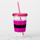 Monogram und Polka Dots Acryltrinkbecher (Links)
