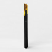 Monogram und schöne Sonnenblumen auf schwarz Case-Mate iPhone Hülle (Hinten/Links)