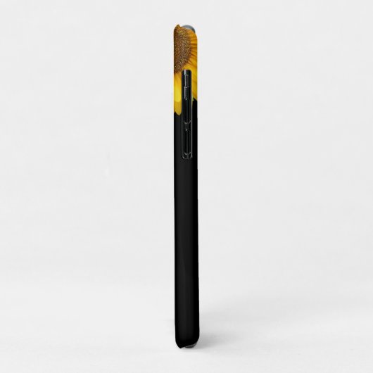 Monogram und schöne Sonnenblumen auf schwarz Case-Mate iPhone Hülle (Hinten/Links)