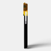 Monogram und schöne Sonnenblumen auf schwarz Case-Mate iPhone Hülle (Rückseite / Links)