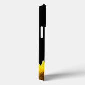 Monogram und schöne Sonnenblumen auf schwarz Case-Mate iPhone Hülle (Rückseite / Rechts)