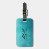 Monogram Underwater Blue Akryllischer Gepäckträger Gepäckanhänger (Vorderseite vertikal)