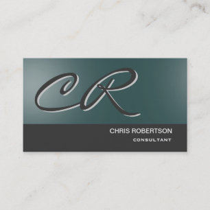 Monogram Unique Classy Consultant Business Card Visitenkarte