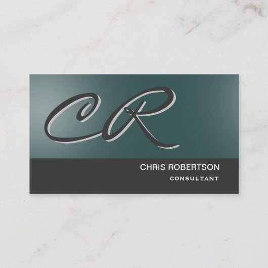 Monogram Unique Classy Consultant Business Card Visitenkarte (Vorderseite)