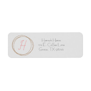 Monogram Unique Letter Collection-Adressenaufklebe