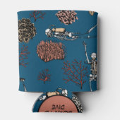 Monogram Unterwasser Skeleton Scuba Divers & Coral Dosenkühler (Rückseite)