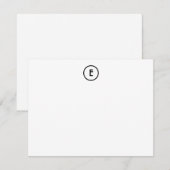 Monogram Ursprüngliche Art-Déco Vintag Elegante Wo Mitteilungskarte (Vorne/Hinten)