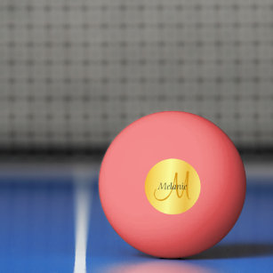Monogram Ursprüngliche moderne trendy Template Pin Tischtennisball