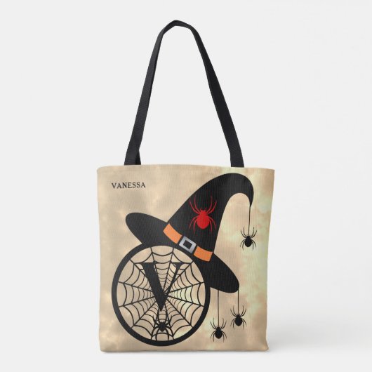 Monogram V Cloudy Hexenspinnen Name All-over Tasche (Rückseite)