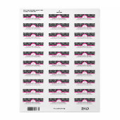 Monogram V Damask White Address Labels (Vorne)