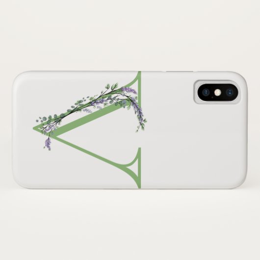 Monogram V Lavendel Eucalyptus Case-Mate iPhone Hülle (Rückseite (Horizontal))