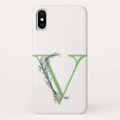 Monogram V Lavendel Eucalyptus Case-Mate iPhone Hülle (Rückseite)
