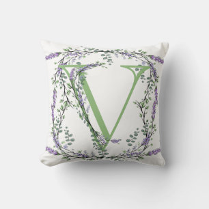 Monogram V Lavendel Eucalyptus Kissen