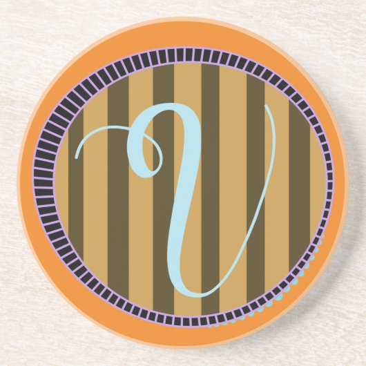 Monogram V Sandstone-Untersetzer Getränkeuntersetzer (Vorne)