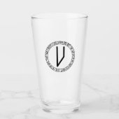 Monogram V - Viking Style - Pint Glass Glas (Vorderseite)