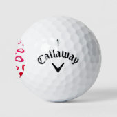 Monogram Valentine personalisiert Golfball (Logo)