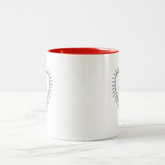 Monogram Valentinstag Heart Coffee Tasse (Mittel)