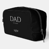 Monogram Vater Est Modern Black Waschbeutel (Rechte Ecke)