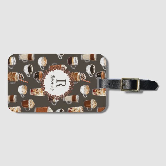 Monogram Venti Coffee Lover Gepäckanhänger (Vorderseite (Horizontal))