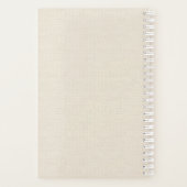 Monogram Vergiss-Me-Not Wreath Blue Beige Rustic Planer (Rückseite)