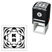 Monogram Vertical Initials Self-Inking Stamp Permastempel (Beispiel)