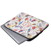 Monogram Verzauberung Wasserfarbenmuster Laptopschutzhülle (Vorne Knopf)