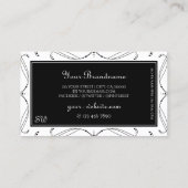 Monogram Verziert Visitenkarte (Rückseite)