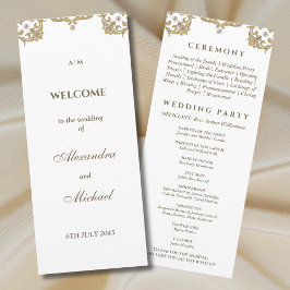 Monogram Viktorianisch Pearl Vintage Wedding Progr Programm