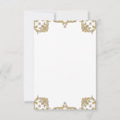 Monogram Viktorianisch Pearl Vintage Wedding RSVP  Karte (Rückseite)