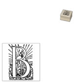 Monogram Vintag dekorativer Anfangsbuchstabe B Gummistempel (Stempel)