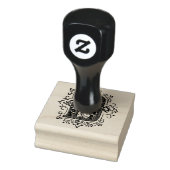 Monogram Vintag dekorativer Anfangsbuchstabe D Gummistempel (Stempel)