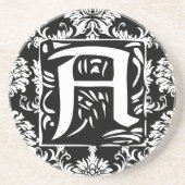 Monogram Vintag ein Hochzeitstag Untersetzer (Vorne)