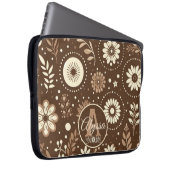 Monogram Vintag Floral Harmony Laptopschutzhülle (Vorne Rechts)