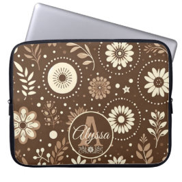 Monogram Vintag Floral Harmony Laptopschutzhülle