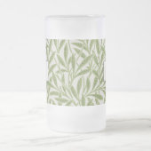 Monogram Vintag Green Willow Blätter Mattglas Bierglas (Mittel)