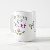 Monogram Vintag Inspiration Garden Zitat Kaffeetasse (Vorderseite Links)