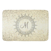 Monogram Vintag Mandala Badematte (Vorderseite)