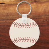 Monogram Vintage Baseball Keychain Gift Schlüsselanhänger (Rückseite)