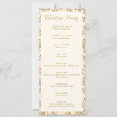 Monogram Vintage Ivory Wedding Ceremony Program (Rückseite)