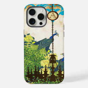Monogram Vintage Pfau Kronleuchter Damast iPhone 15 Pro Max Hülle